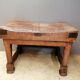 Ancien table billot de boucher trussant & cie, 1960