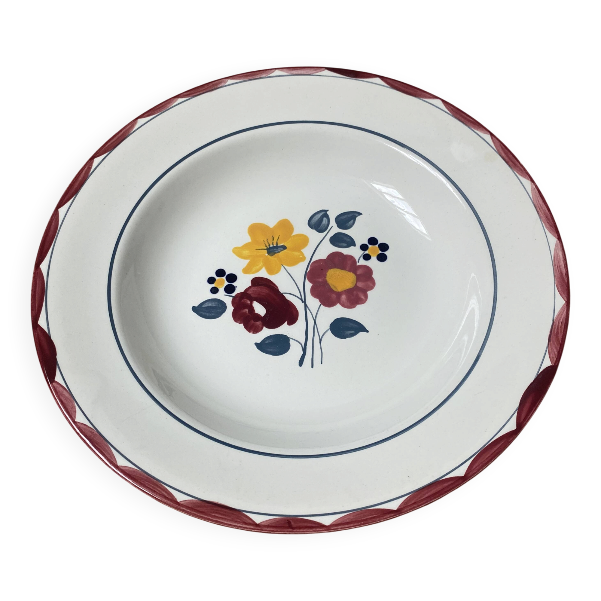 Hand-painted deep plate Model Divonne from Salins
