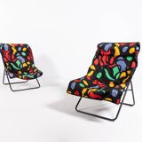 Foldable Pop Art lounge chairs, 1990’s
