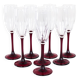 Set of champagne glasses, French design, 1970s, manufacturer: Luminarc