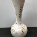 Ancient vase Moustiers ceramics white decor painted vintage