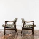 Pair of Mid-Century Modern GFM 87 Armchairs by Juliusz Kędziorek, 1960s
