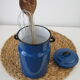 Milk pot in blue emailôle