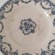 E. Bourgeois footed plate – Excelsior blue decoration, late 19th century