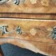 Chest of drawers old marquetry marble top Louis XV style