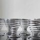 6 vintage chrome metal egg cups in spiral shape, 1970s