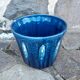 Cache-pot en céramique bleue
