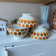 Set of 3 beautiful vintage Digoin bowls.