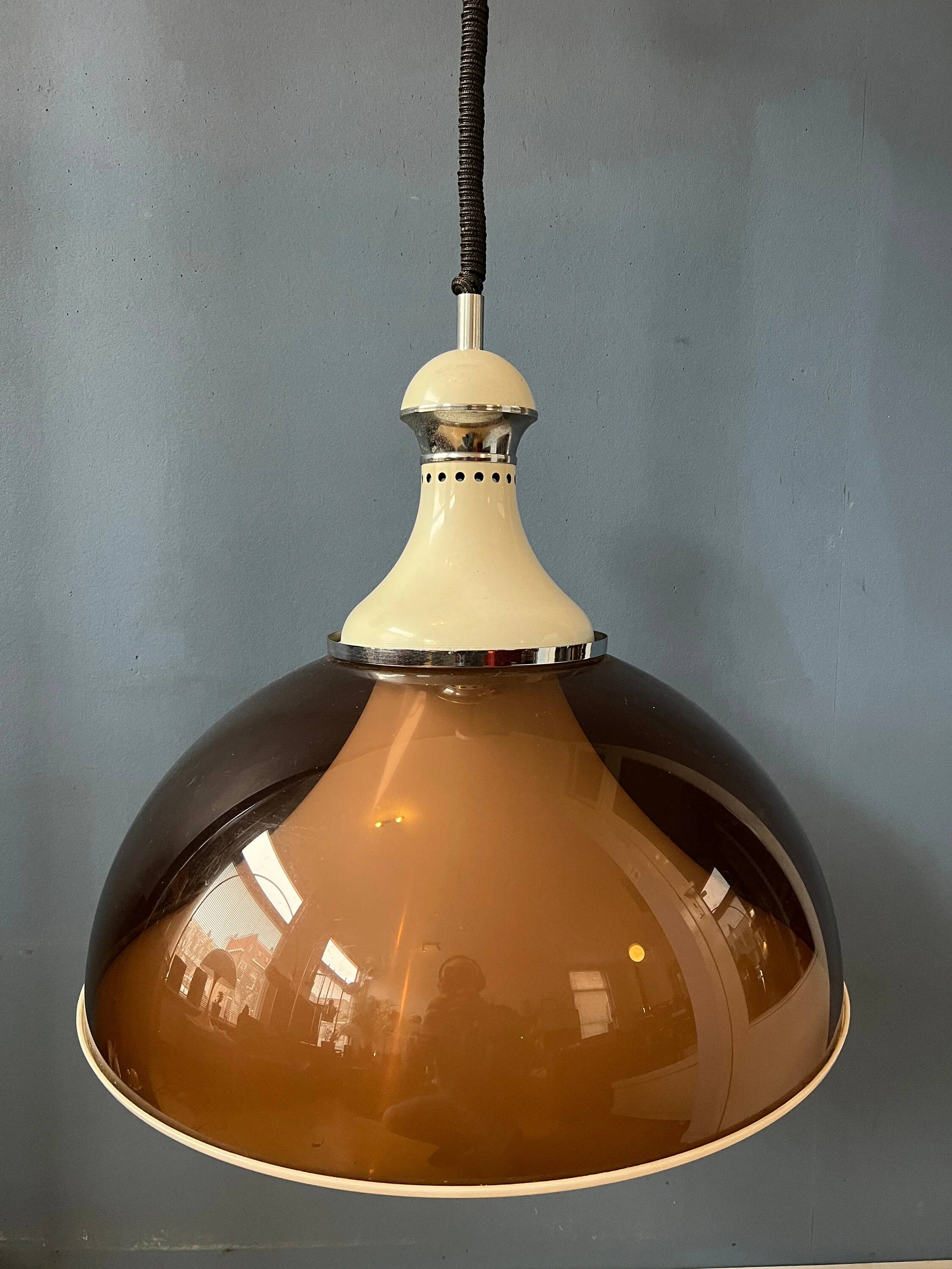 Large Space Age suspension Stilux Milano mid-century