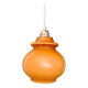 Vintage orange opaline suspension globe