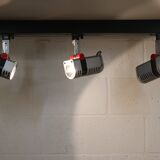 Set of 3 roger tallon vintage erco halogen spots - rare model 33727 - 1975