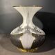 Vase par endre szasz pour hollohaza hungary, porcelaine doré, 1970s