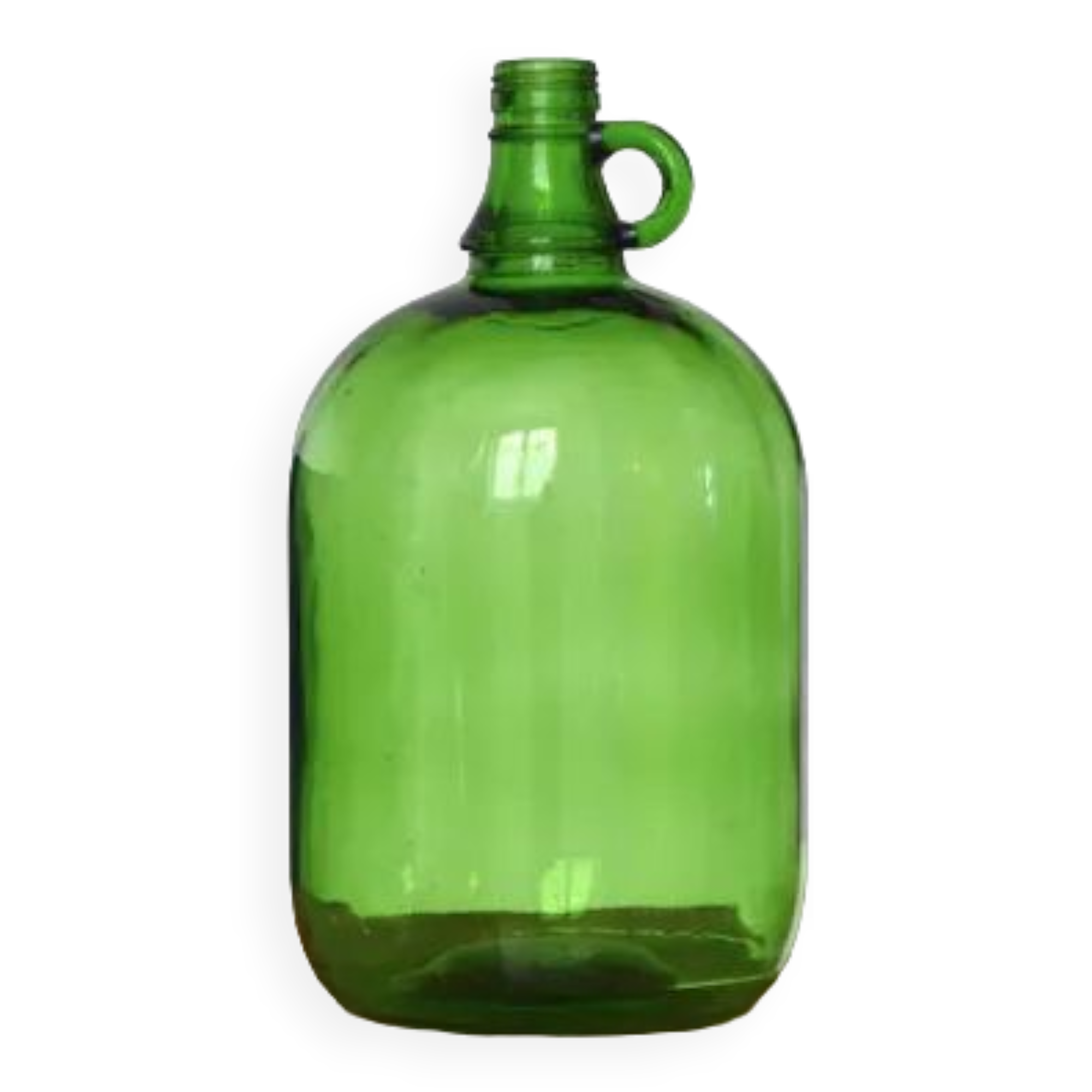 Green cylinder vase
