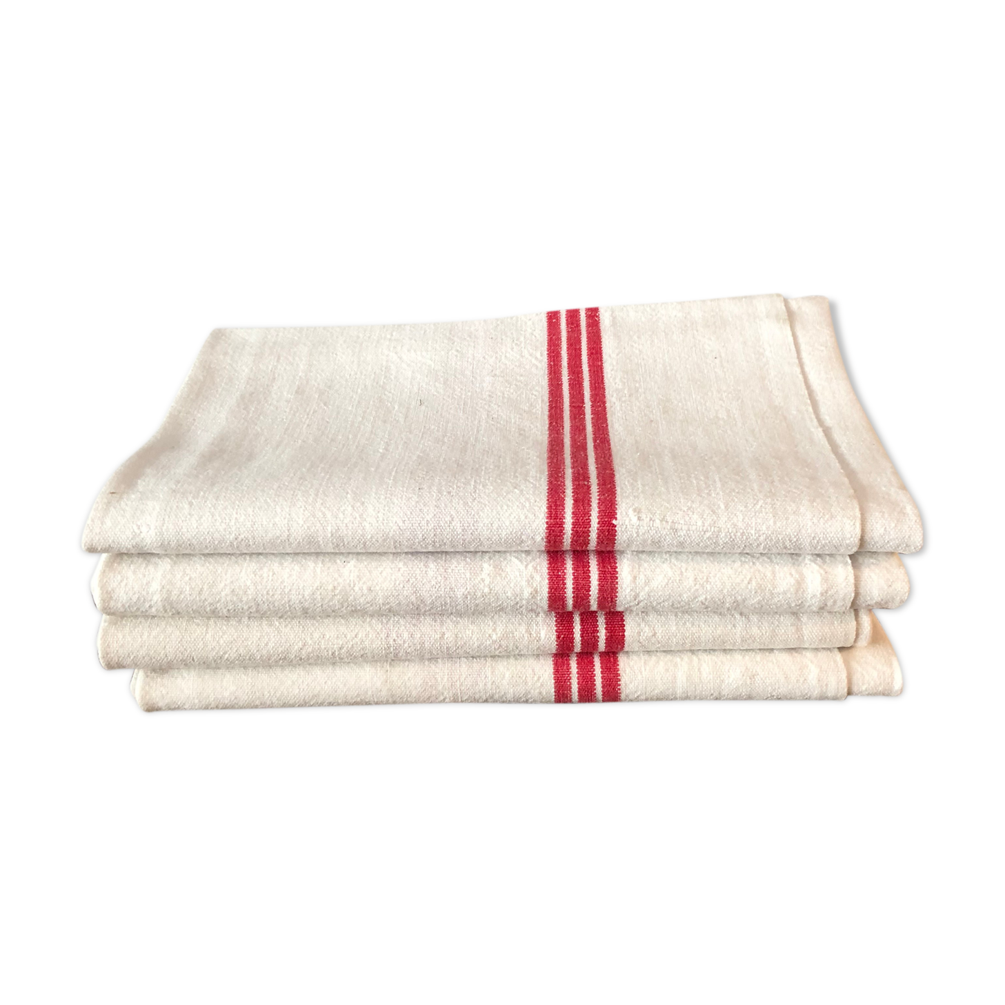 Set of 4 old tea towels 54 x 65 cm