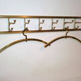Art-Deco brass Coat Rack  &  2 Hangers, France, 1940s