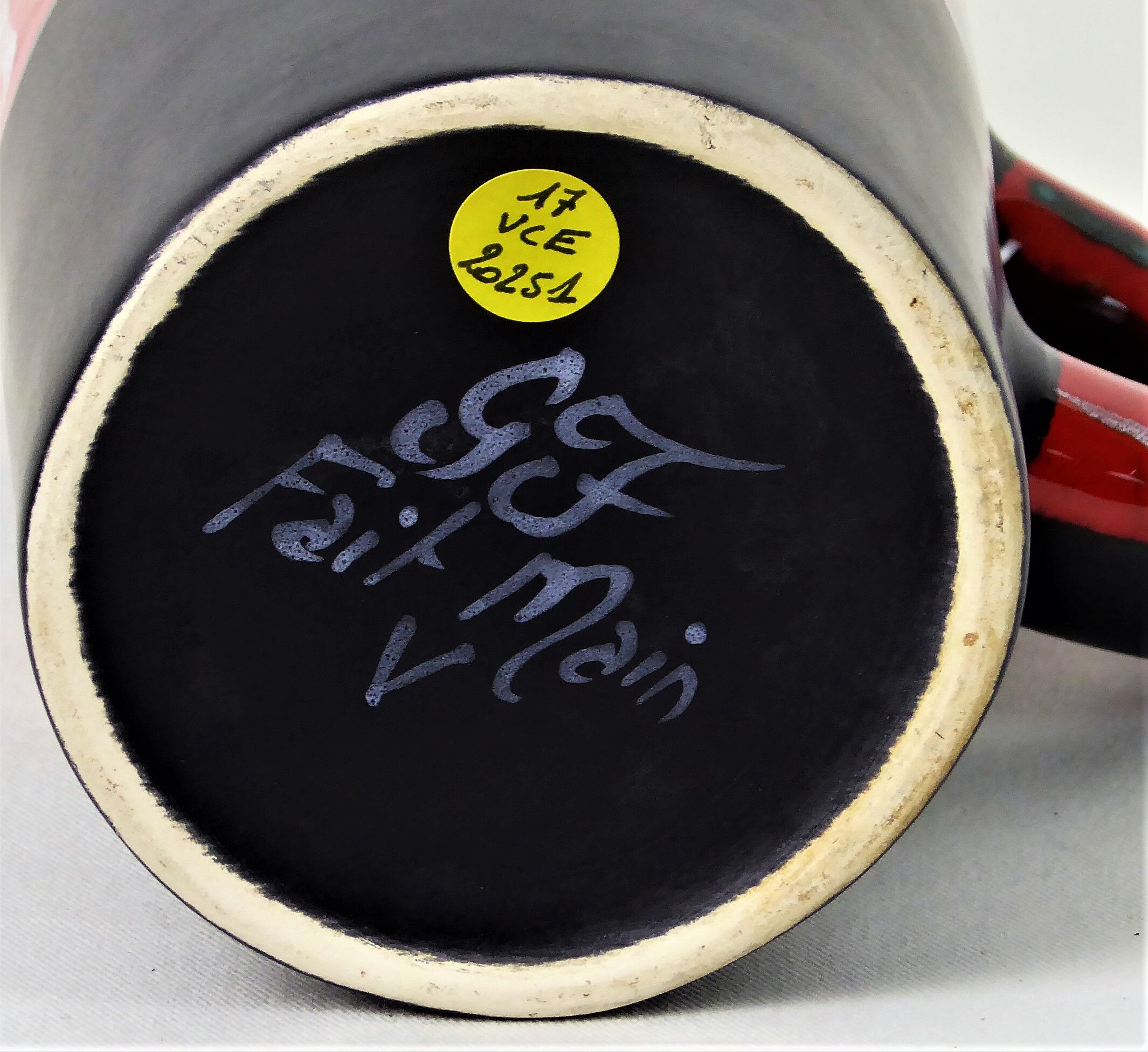 Ceramic pitcher vase Fourmentin Vallauris 1950