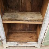 Ancien chevet - cabinet tribal en teck birman