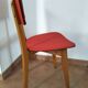 Chaise rouge années 50