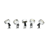 Stilnovo Milano, set of five orientable wall lights from 50s