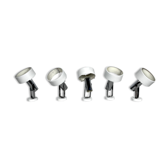 Stilnovo Milano, set of five orientable wall lights from 50s