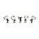 Stilnovo Milano, set of five orientable wall lights from 50s