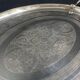 Very large silver metal serving tray christofle malmaison model