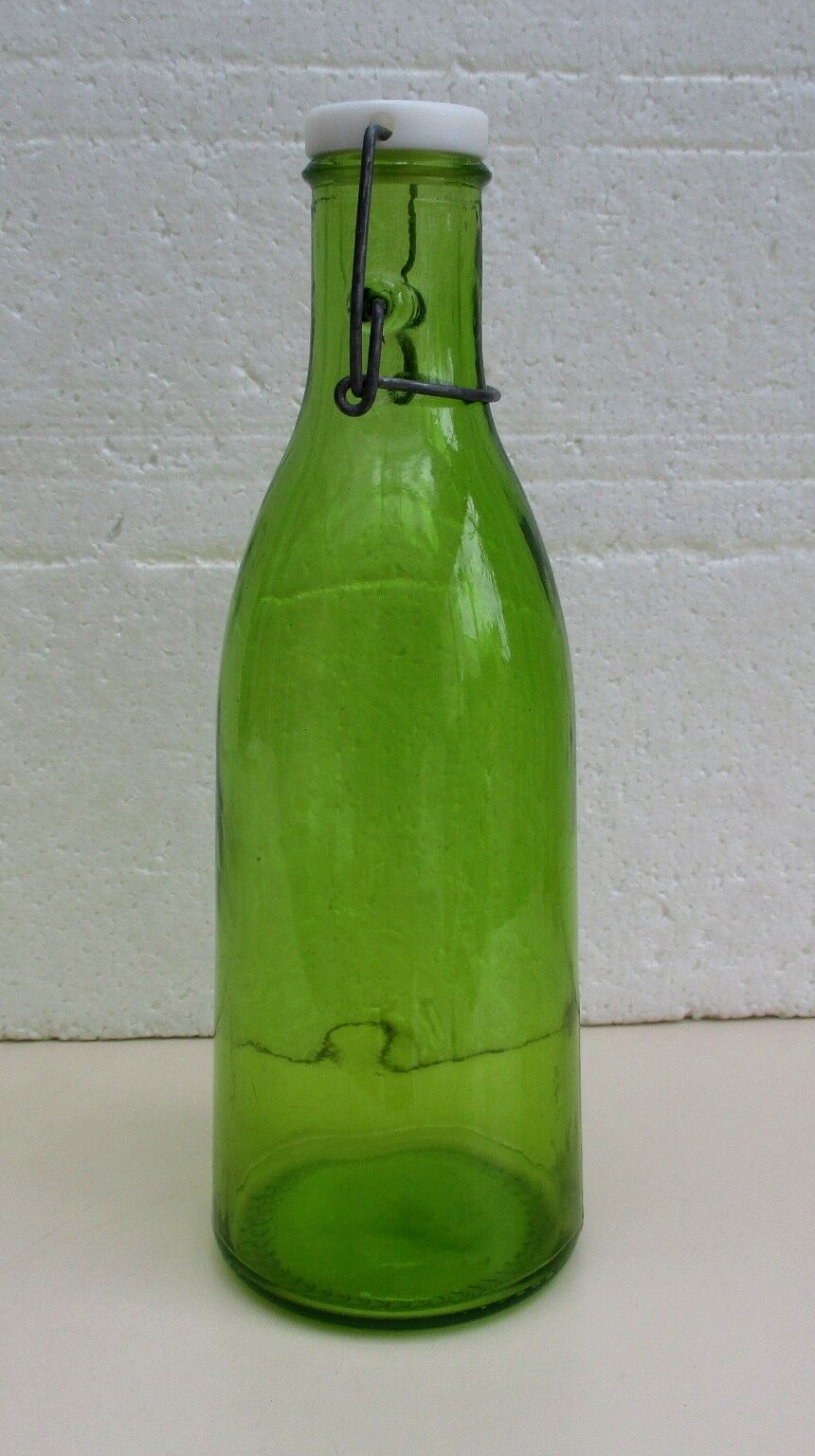 Green glass bottle
