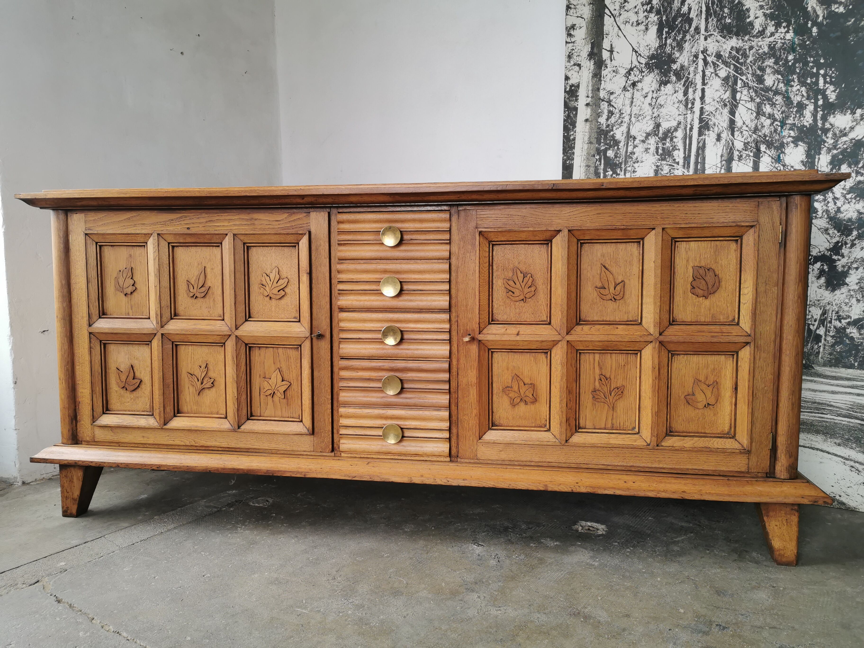 Solid oak sideboard from the 40s