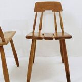 Pair of Carl-Gustav Boulogner chairs Produced by AB Bröderna Wigells stolfabrik - 1950s