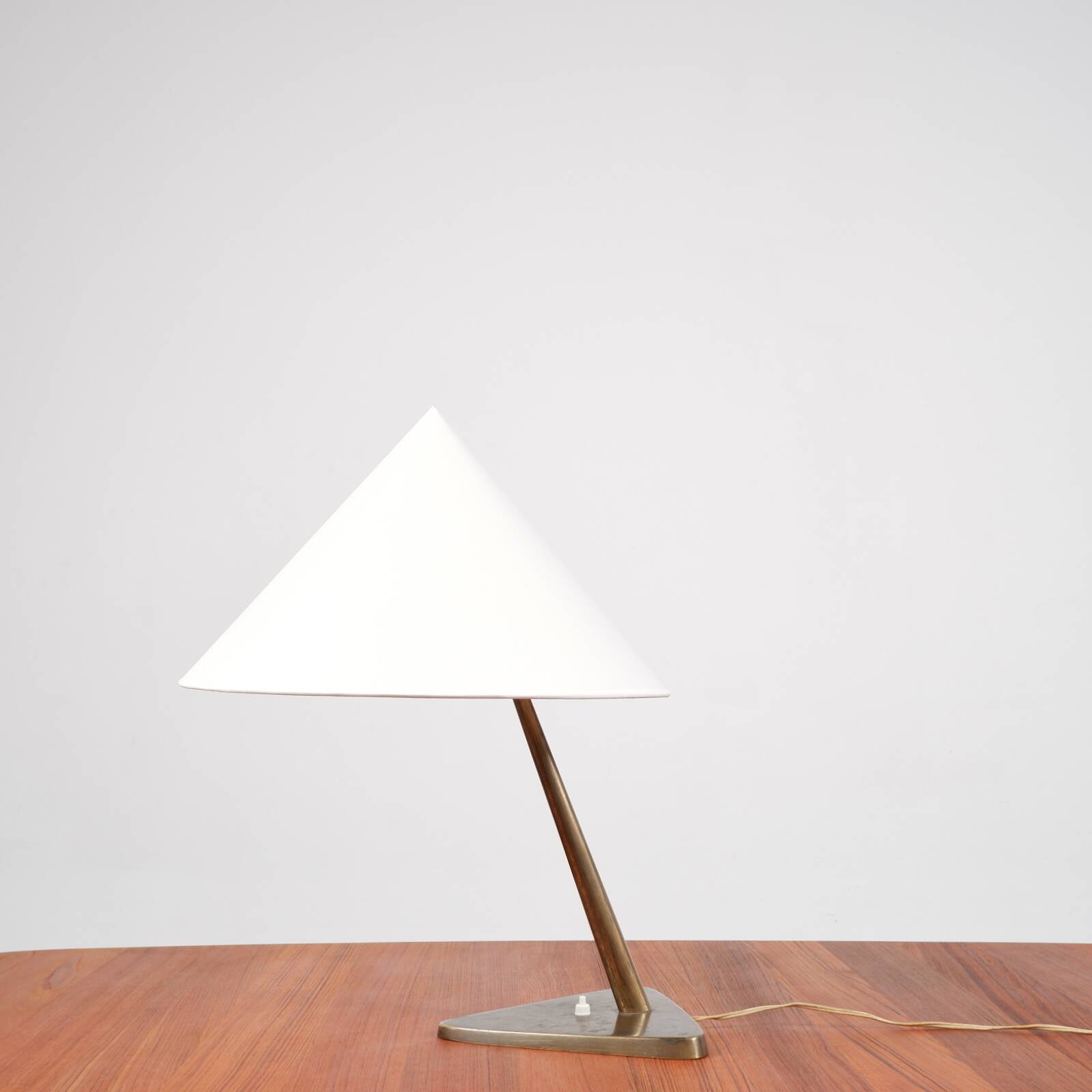 Brass table lamp with in the style of Rupert Nikoll