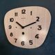 Vintage clock formica silent wall clock "Beroz beige wood"