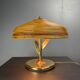 Pencil reed rattan bamboo and brass flower table desk lamp, Italy, 1980s