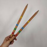 Vintage croquet game with trolley