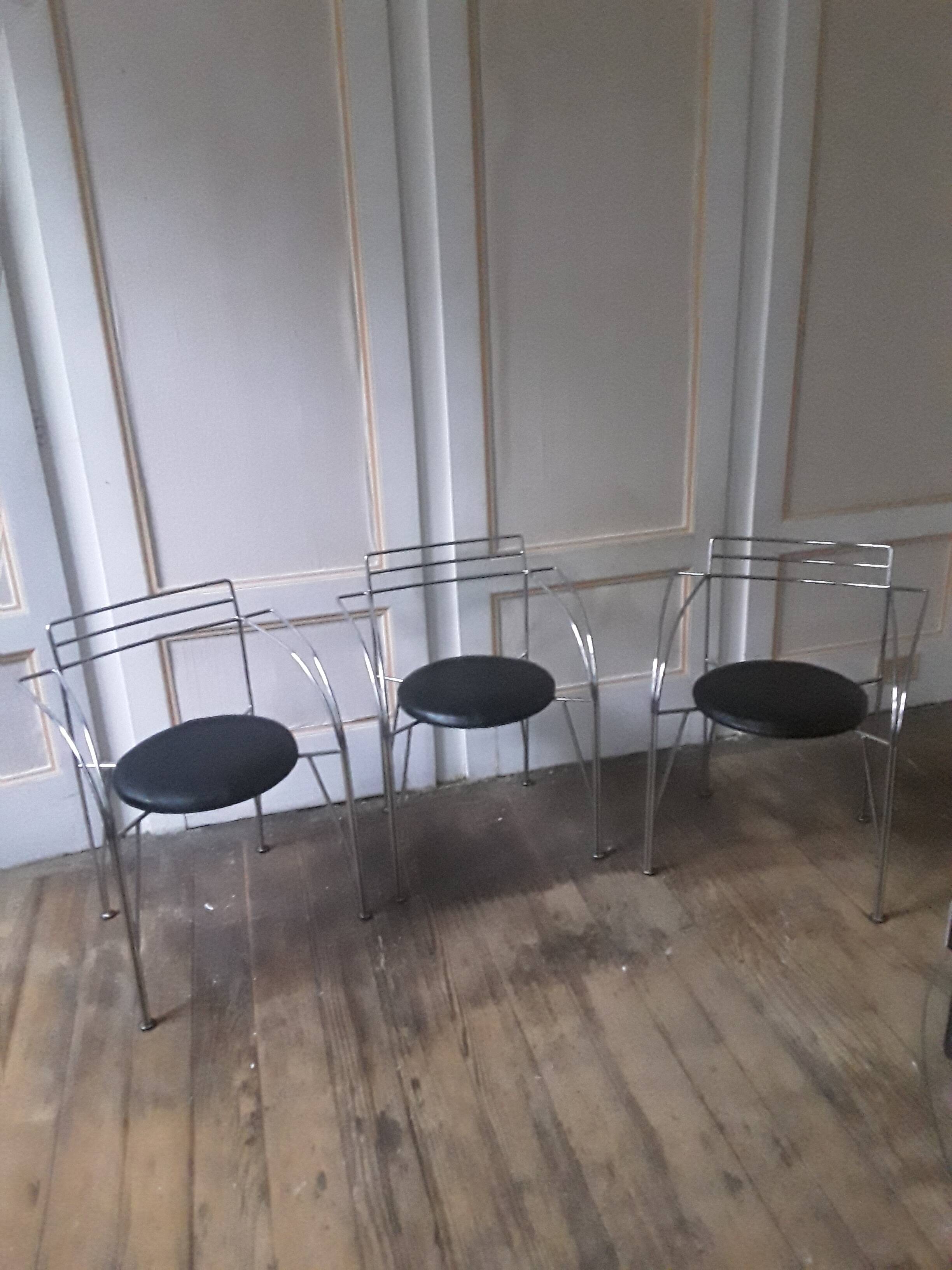 3 Silver Moon armchairs