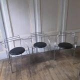 3 Silver Moon armchairs