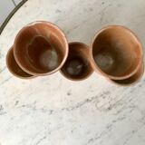 Set of 5 glasses / coffee cups in stoneware handmade 70s