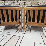 Pair of 1970s leather armchairs