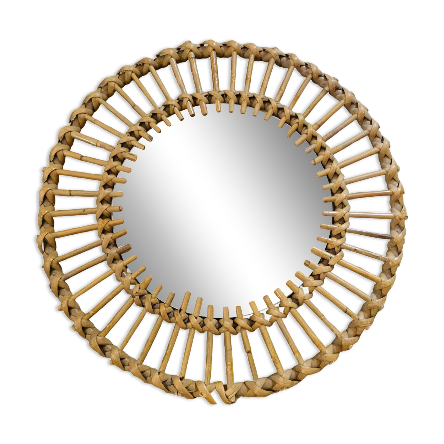 Rattan mirror