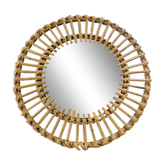 Rattan mirror