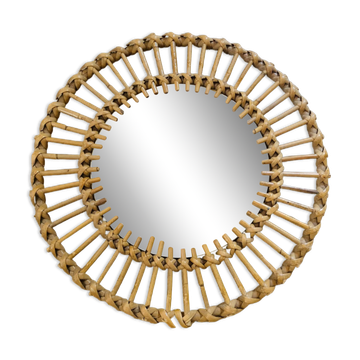 Rattan mirror