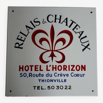 Plaque émaillée "Relais & Châteaux " 1960 1970