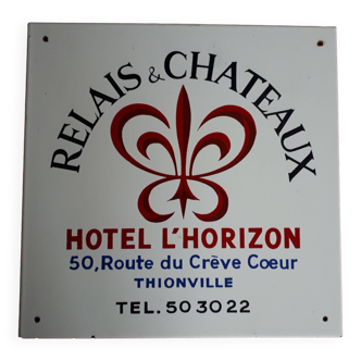 Enameled plaque “Relais & Châteaux” 1960 1970