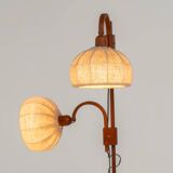 Lampadaire sculptural en teck de Domus (Allemagne, années 1970).