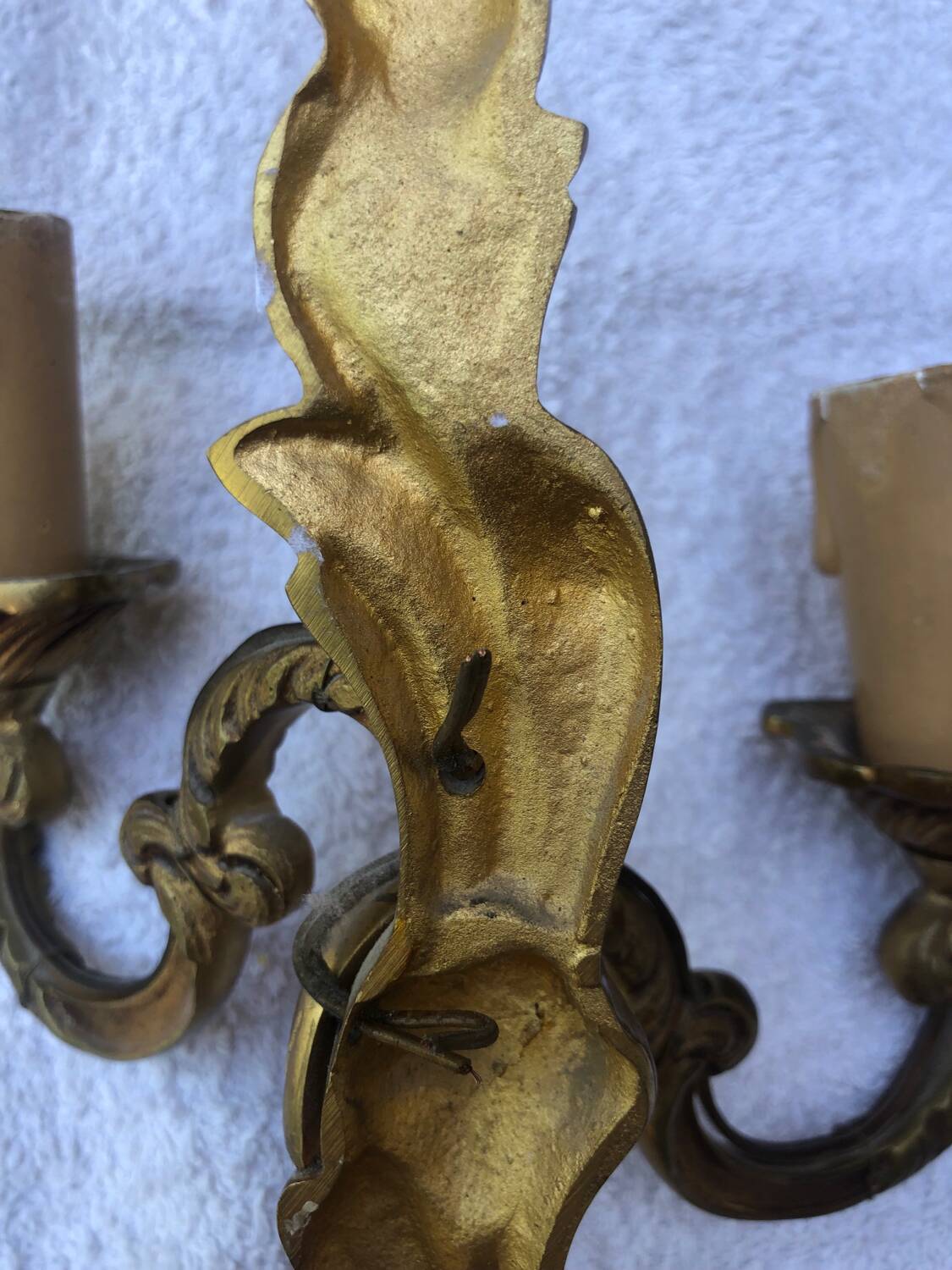 Pair of Louis XV style bronze sconces