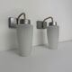 Pair of vintage fluted glass wall lights