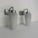 Pair of vintage fluted glass wall lights