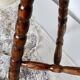 Tabouret de traite vintage en bois tripode