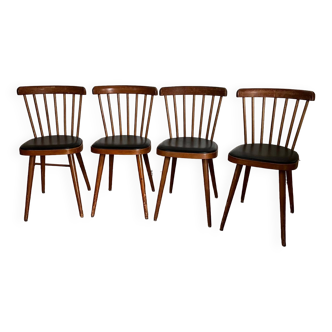 Ensemble de 4 chaises BAUMANN modèle 740