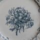 6 flat plates in iron earth Pompadour earthenware factory of Clairefontaine