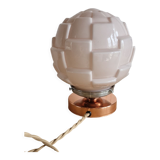 Table lamp in Cubic cubic pink opaline very graphic